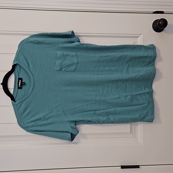 🪅 Men's Express Blue T-shirt Size S - Picture 1 of 3